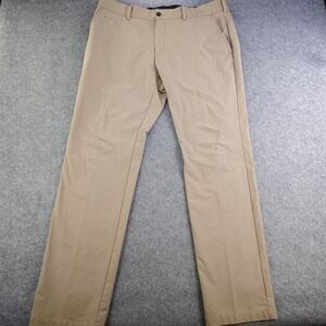 Kjus Ike Pants XL 54 (37x32) Khaki Tan‎ Polymaide Stretch Flat Front Golf